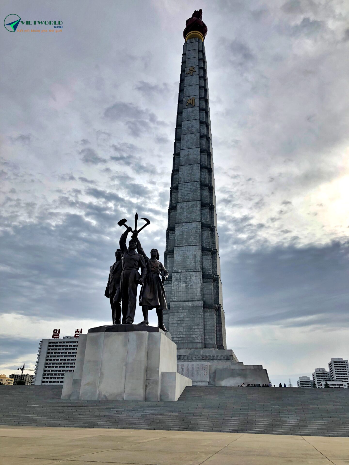 North Korea Tours visit Juche  Tower 