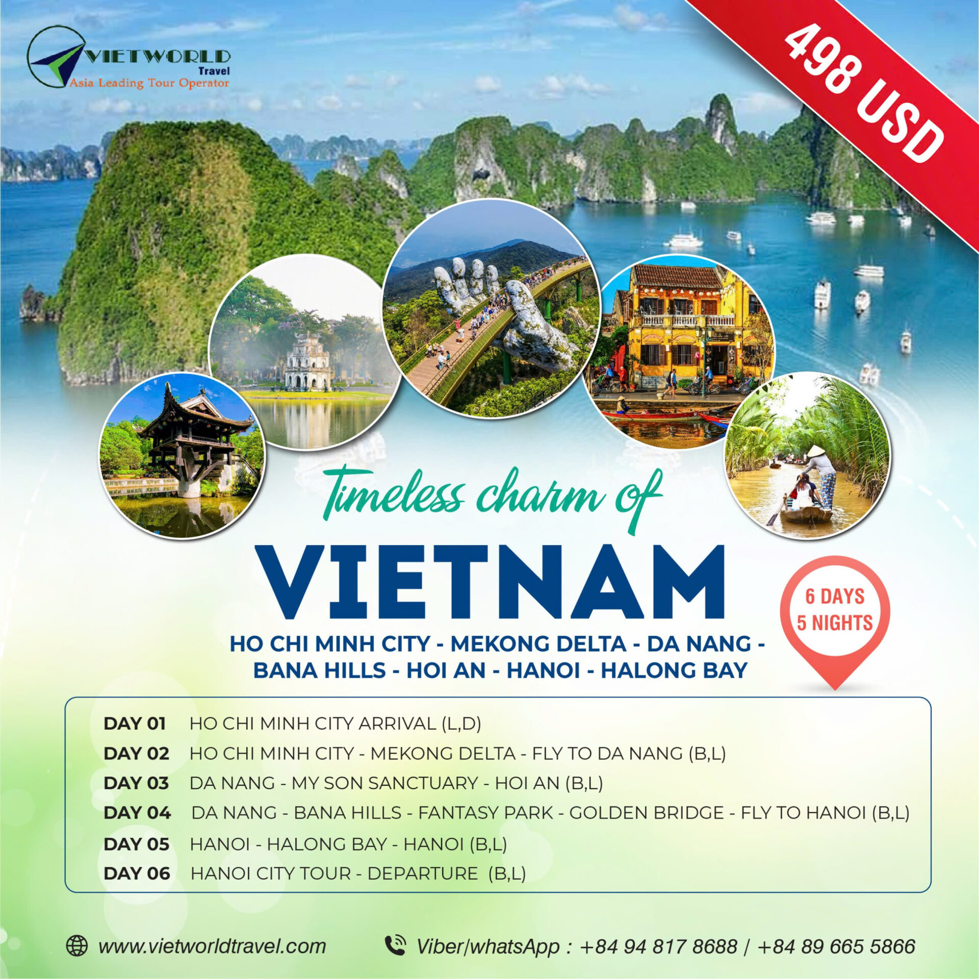 Vietnam Timeless Charm Tour 6D5N